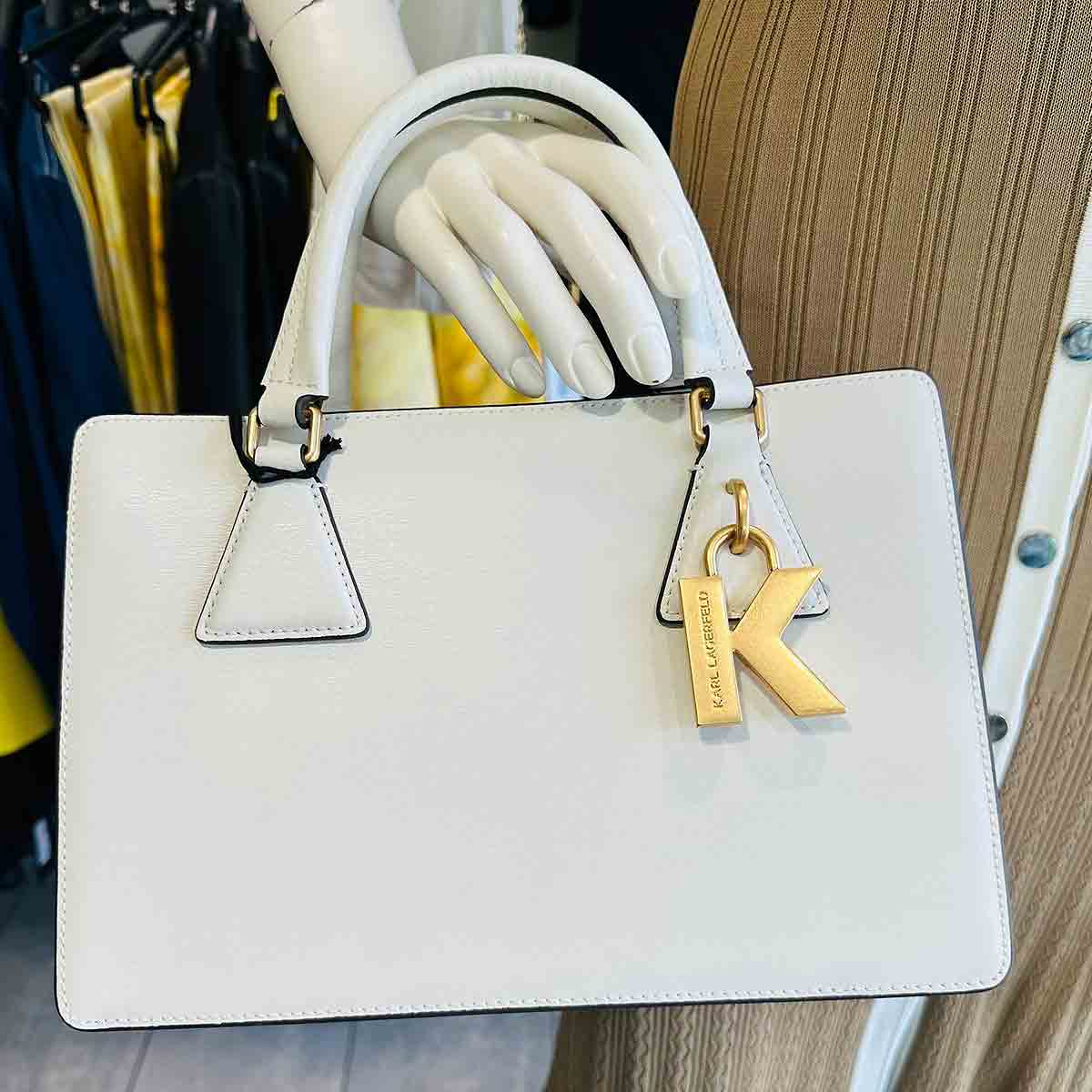 Weisse Handtasche von Karl Lagerfeld